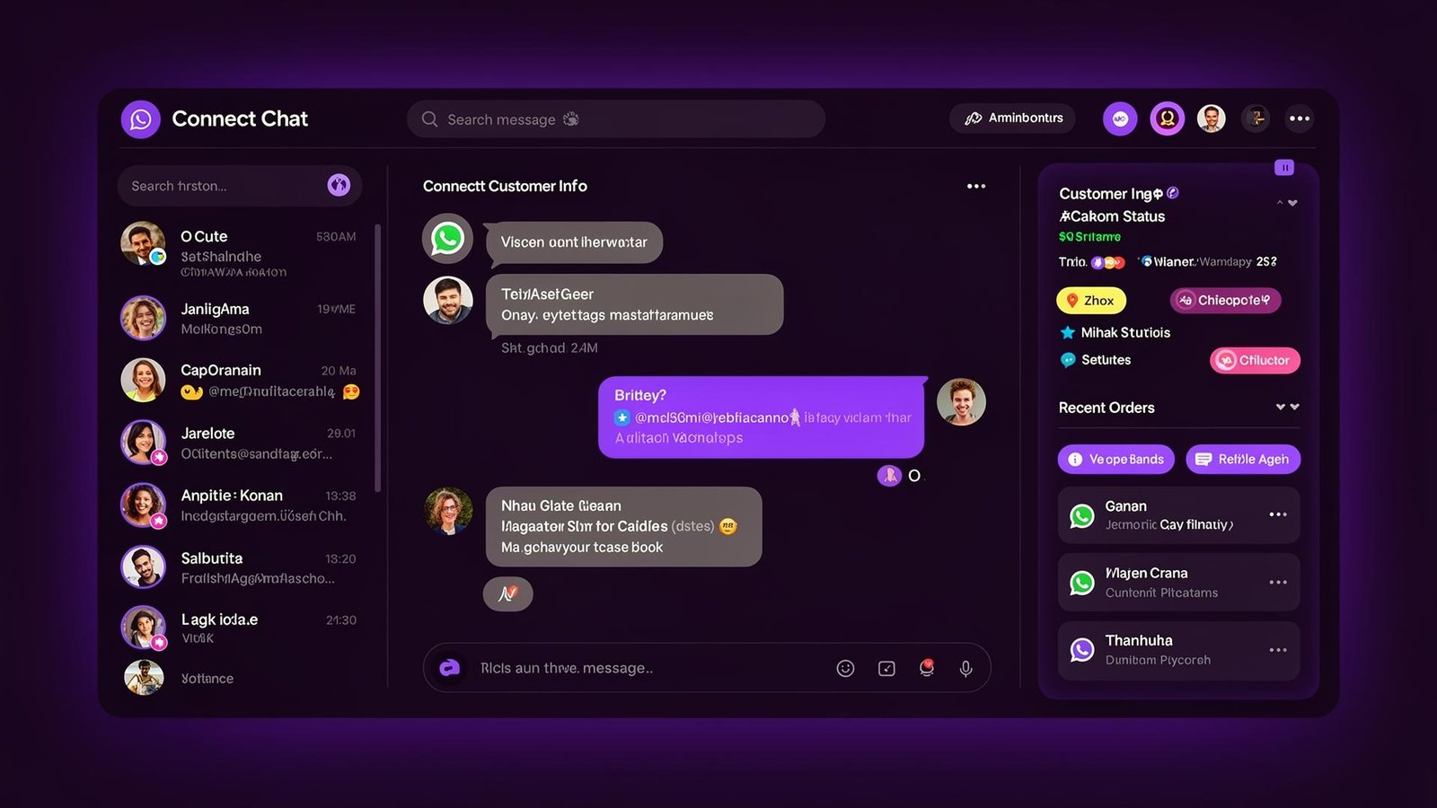 Painel do Conecte Chat CRM — atendimento ágil no WhatsApp